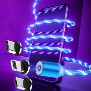 Quality Flowing  Magnetic  Charger Cable for Iphone and Android Typec
