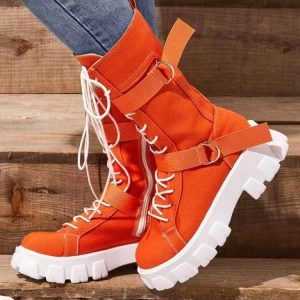 New Buckle Lace-up Cowboy Boots For Women