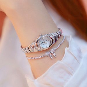 Ladies Gold Bracelet Diamond Watch