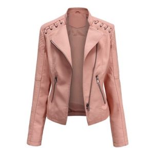 New Women Leather Slim Jackets
