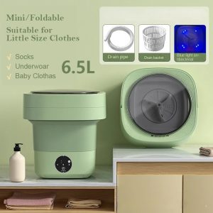 New Mini Foldable Portable Washing Machine With Spinning Dry Gadgets