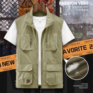 New Men Multi-pocket Mesh Vest