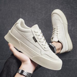 New Breathable Thick-soled Lace-up Sneakers For Men