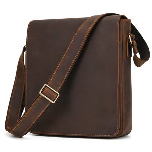 New Cowhide Flip Shoulder Men's Leather Crossbody Bag