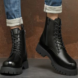 New High Leather Boots For Men