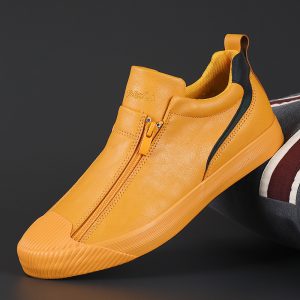 New Double Zipper Men Shoes