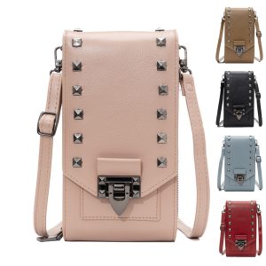 New Rivet Mobile Phone Crossbody Bags Women