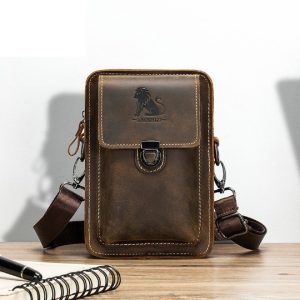 New Men's Leather Shoulder Crossbody Bag